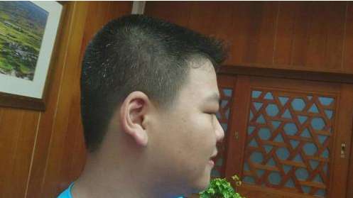 15岁少年陈柏翰压力大,头发都开始白了。台湾