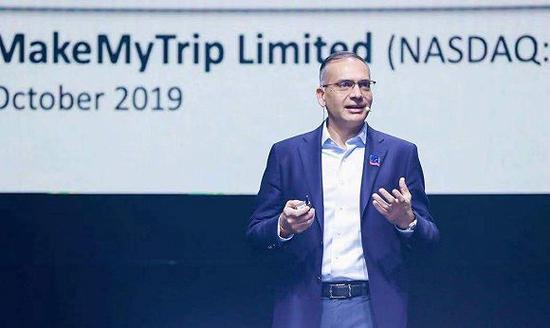MakeMyTrip创始人兼CEO Deep Karla发言 图片由受访者提供