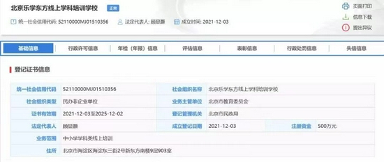 北京公示5家民办非企业线上学科类培训学校备案