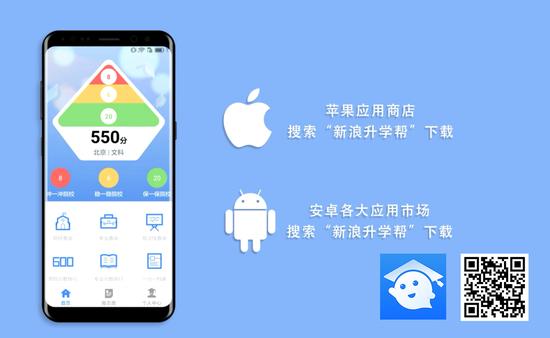 手机应用市场搜索“新浪升学帮”