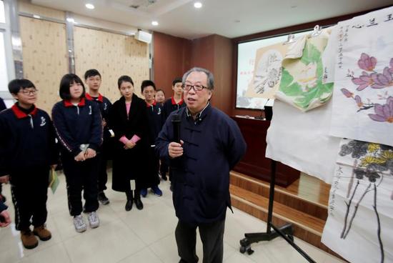 国画名家郭石夫：守望中华传统文化 让学生感受美育教育