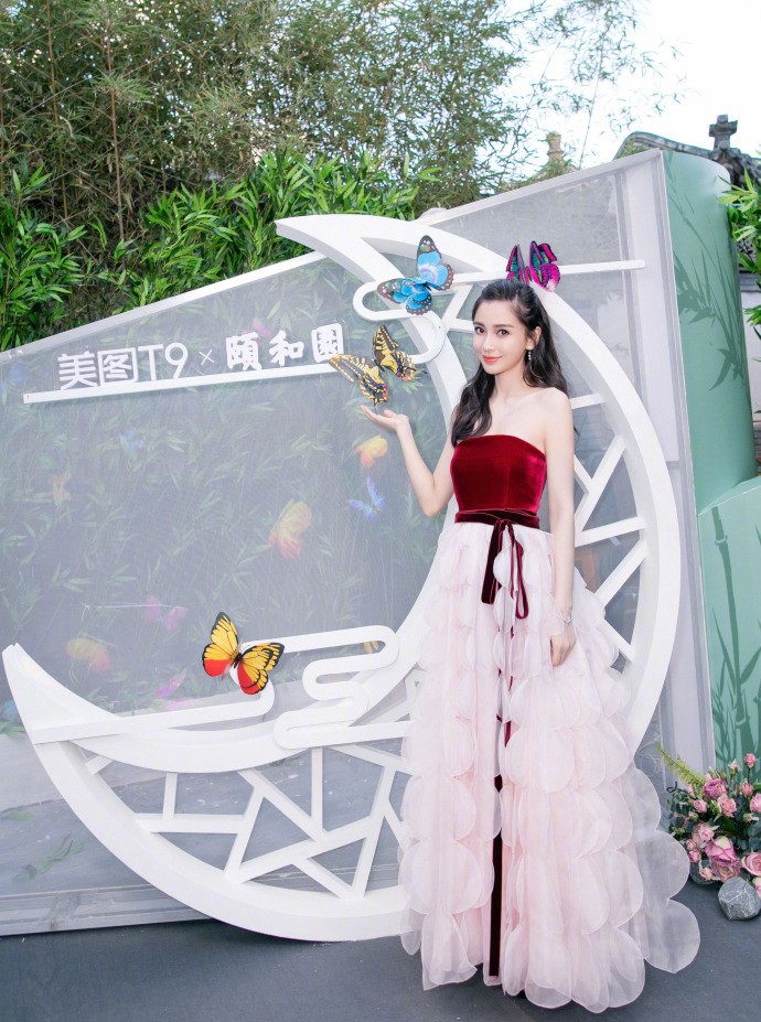 angelababy公主造型,angelababy公主 angelababy穿公主裙现身颐和园