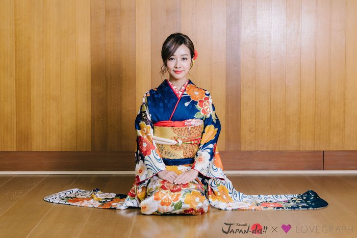 前田希美身穿和服出镜