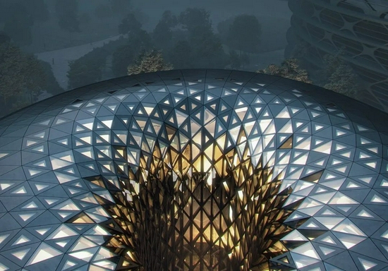 ▲成都独角兽岛模拟景象(Render by MIR)