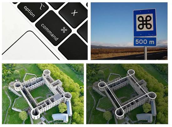 ▲据悉这个标识发源于瑞典 Borgholm 城堡,它的俯视图就是一个‘⌘’的设计