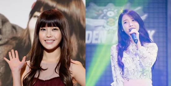 图片为IU2010年和2019年的对比