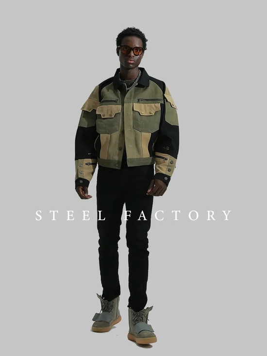 STEEL FACTORY 撞色立体多口袋机能夹克外套