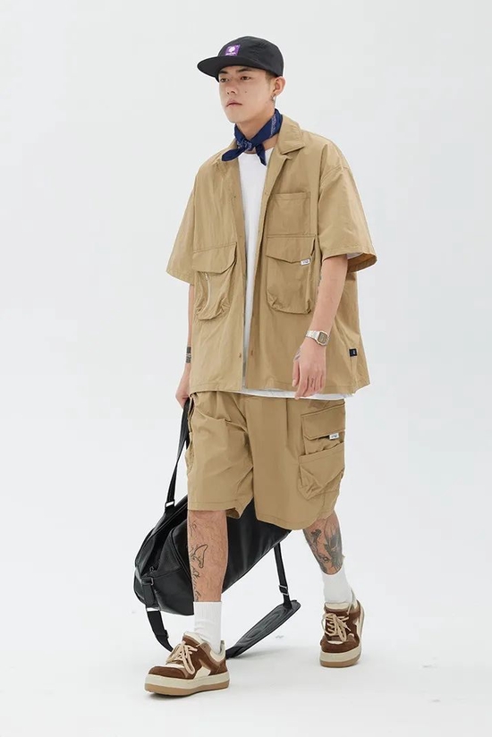 JNXS /江南先生"逃离都市" CityBoy 日系工装短袖衬衫