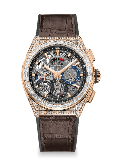 DEFY El Primero 21 高级珠宝腕表玫瑰金满钻款型号：22.9000.9004/71.R585