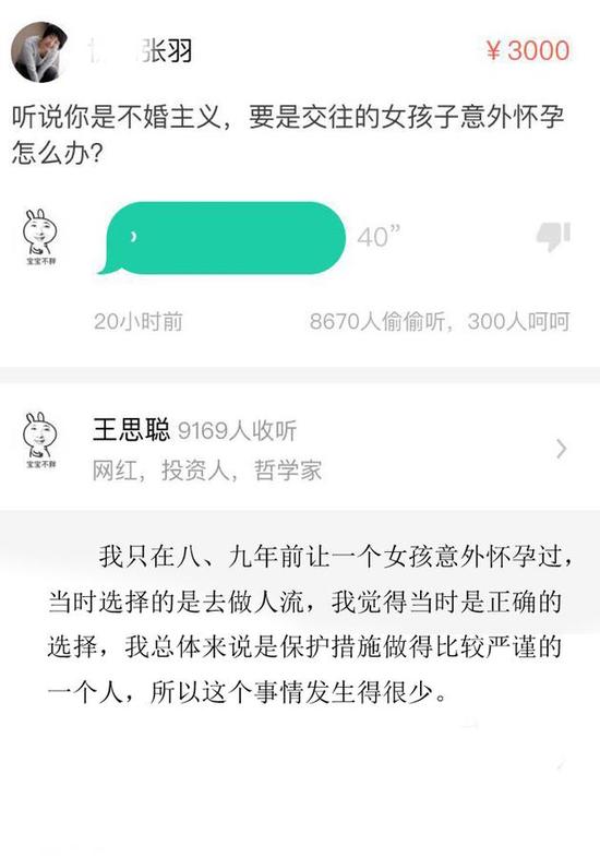 王思聪问答