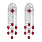 Boucheron宝诗龙Histoire de Style, Like a Queen高级珠宝系列Rolling Red吊坠耳环