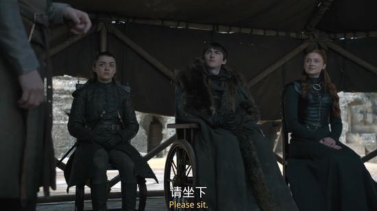 最后一集中的布兰登(中),被推举为新王。