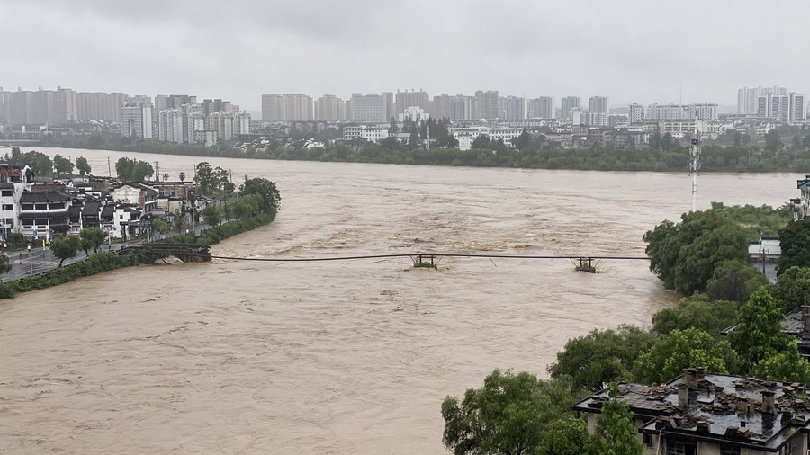 Flood-destroyed ancient bridge to reopen in east China