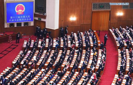 The fourth session of the 13th National People's Congress (NPC) opens at the Great Hall of the People in Beijing, capital of China, March 5, 2021. (Xinhua/Cai Yang)