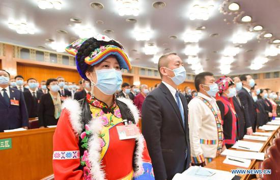 The fourth session of the 13th National People's Congress (NPC) opens at the Great Hall of the People in Beijing, capital of China, March 5, 2021. (Xinhua/Li Tao)