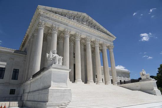 Photo taken on July 14, 2020 shows the U.S. Supreme Court building in Washington, D.C., the United States. (Xinhua/Liu Jie)