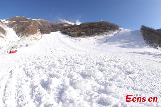 A view of the National Alpine Skiing Center in Yanqing, Beijing, Dec. 29, 2020. (Photo: China News Service/Jiang Qiming)