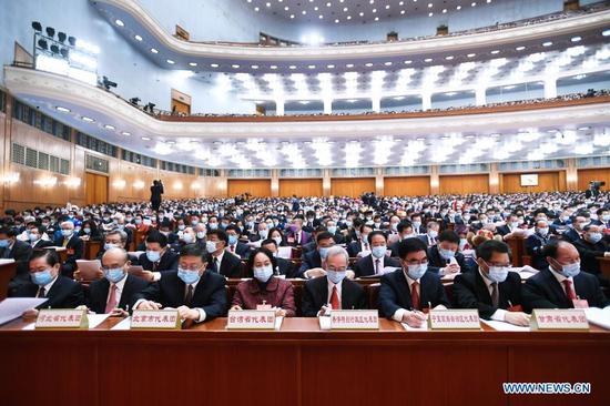 The fourth session of the 13th National People's Congress (NPC) opens at the Great Hall of the People in Beijing, capital of China, March 5, 2021. (Xinhua/Xie Huanchi)