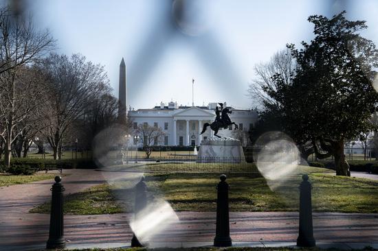 Photo taken on March 11, 2021 shows the White House in Washington, D.C., the United States. (Xinhua/Liu Jie)