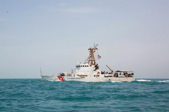 The patrol boat United States Coast Guard Cutter Maui navigates through the Arabian Gulf on Jan. 24, 2019. (Photo credit: U.S. Naval Forces Central Command)