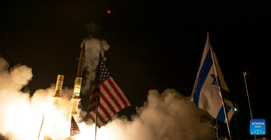 An Arrow-3 interceptor is launched at a test site in central Israel on Jan. 18, 2022. Israel and the United States have completed a successful flight test of the Arrow-3 ballistic missile interceptor, the Israeli Ministry of Defense announced on Tuesday. (Israel Ministry of Defense/Handout via Xinhua)