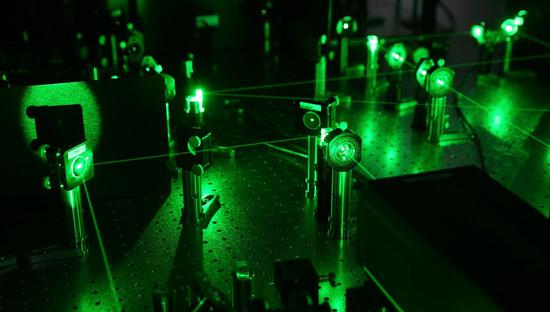 File photo shows the quantum simulation laboratory under the Chinese Academy of Sciences, in Shanghai, east China. (Xinhua/Cai Yang)