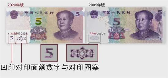 A new printing technology has been adopted for the note in that the same gravure printed numbers and patterns coincide on both sides of the bill.