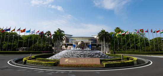 Photo taken on April 17, 2021 shows the Boao Forum for Asia (BFA) International Conference Center in Boao Town, south China's Hainan Province. (Xinhua/Yang Guanyu)