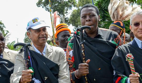 Caption: Scoping out development opportunities in frontier communities. The former  UN Kenya Resident Coordinator Siddharth Chatterjee, Cabinet Secretary Eugene Wamalwa, UN heads of missions, and other development partners in Kenya. (Photo: Nicholas Wilson, UNDP)