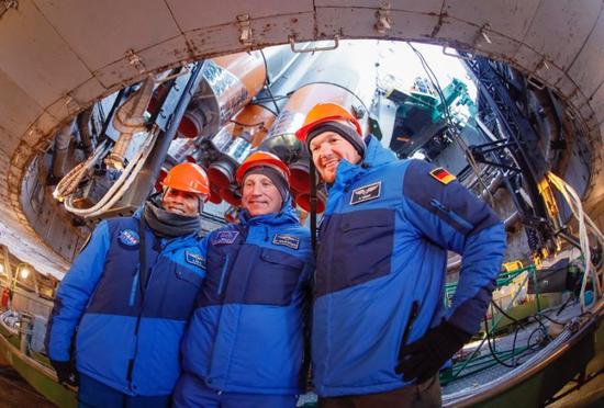 Jeanette Epps, (L) would have made the first long-duration stay by an African-American at the International Space Station. She is pictured during an inspection of the launch pad for the Soyuz MS-07 rocket, on December 17, 2017 (AFP Photo/SHAMIL ZHUMATOV)