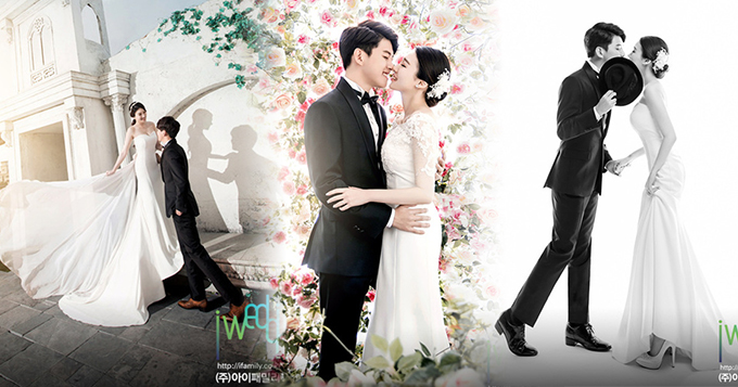 韩国94年男偶像婚纱照曝光 与新娘甜蜜拥吻