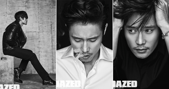 组图：李秉宪拍黑白大片 走出桃色丑闻登封面