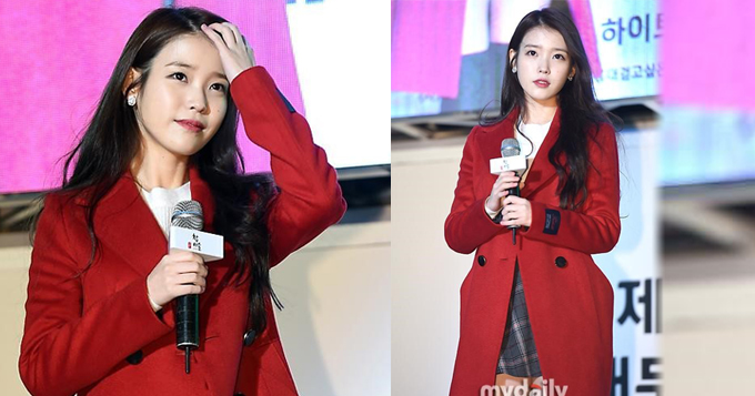 组图：韩星IU短裙秀绝对领域 精致脸庞清纯娇媚