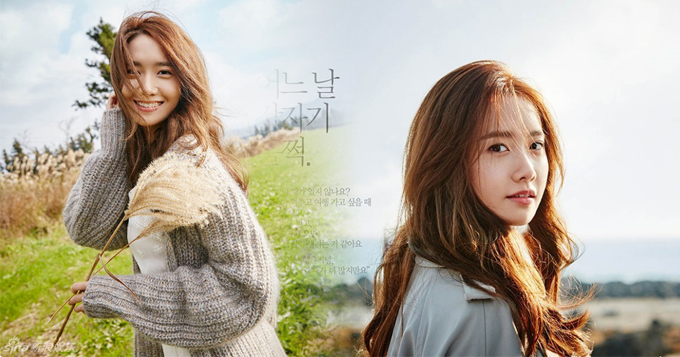 组图：允儿户外写真清纯灵动 高颜值美貌醉人心