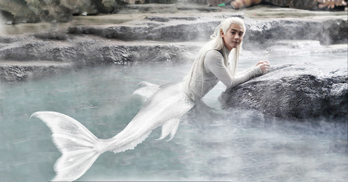 《幻城》马天宇白发及腰 置身水池变人鱼