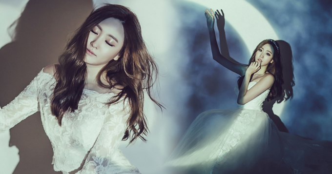 组图：韩团BESTie罗海岭写真 蕾丝薄纱性感神秘