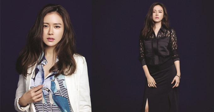 组图：韩星孙艺珍拍写真 简洁大气蕾丝裙性感