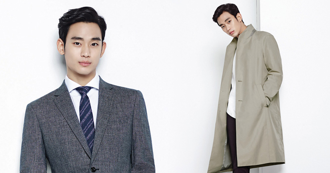 组图：金秀贤初春写真 黑白灰气质干净笑容甜