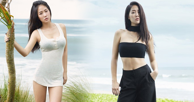 组图：韩女团Sistar昭宥拍写真 海边傲挺双峰