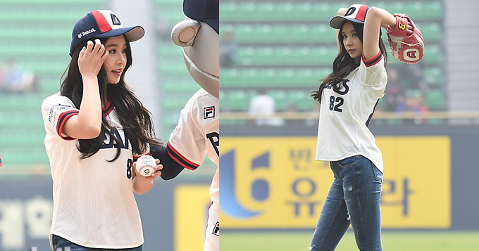 韩团FIESTAR中国成员曹璐开球 身姿性感 