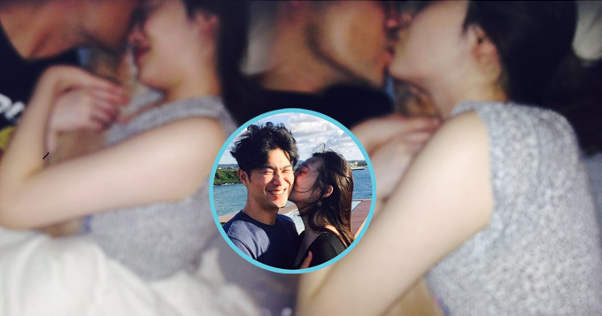 组图：雪莉晒与男友同床热吻照 相偎超甜蜜