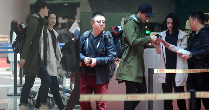 甜蜜蜜！刘翔与女友吴莎穿情侣鞋现身