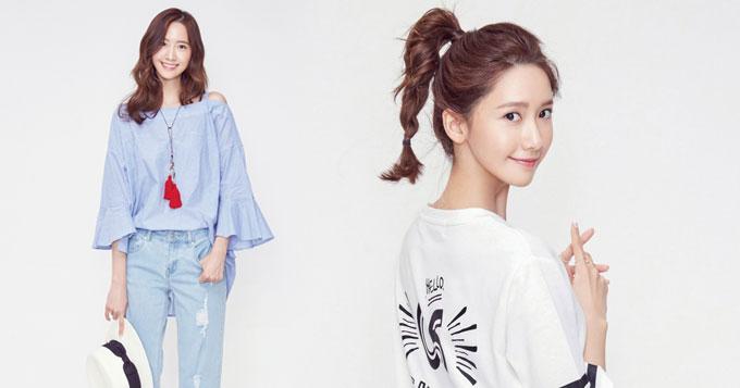 组图：少女时代允儿扎高马尾 回眸一笑清纯诱惑