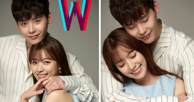 组图：《W》海报公布 李钟硕韩孝周温暖相拥