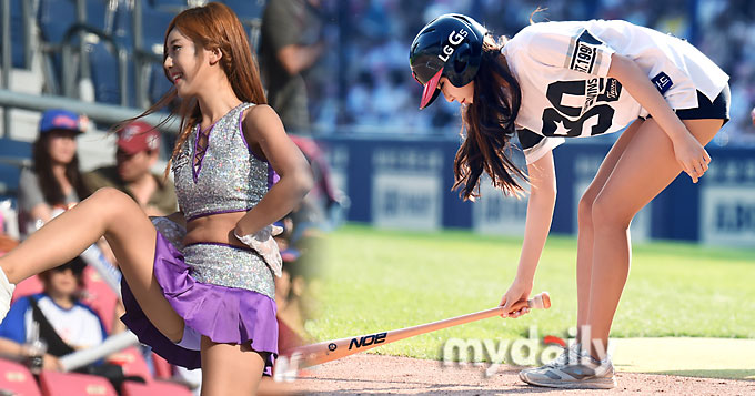 组图：韩国棒球啦啦队美女助阵 高抬腿热舞扭臀