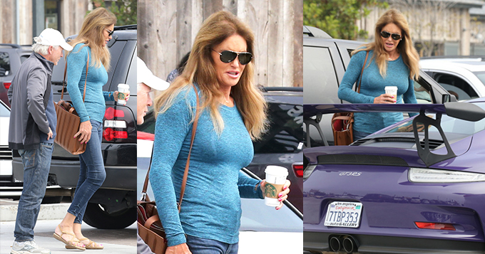 卡戴珊变性继父上围傲人 骚紫超跑气派