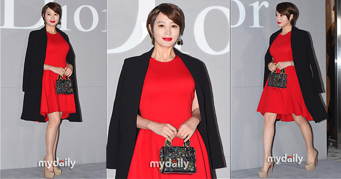 46岁韩星金惠秀紧身裙亮相 傲人上围挺拔