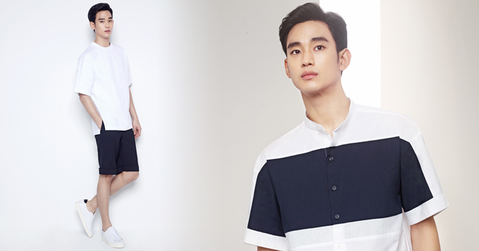 组图：金秀贤写真干练清爽 梳背头打造精英范儿