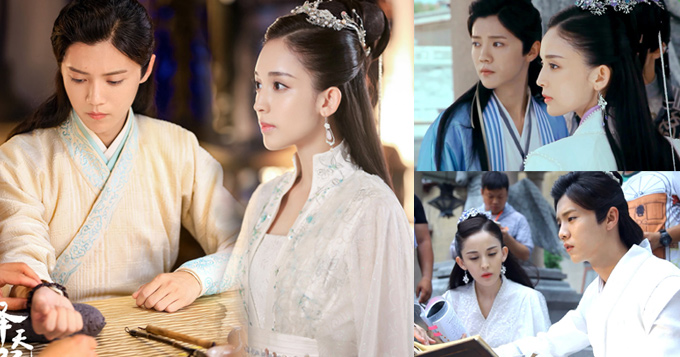 《择天记》首探班!鹿晗背词用洪荒之力 娜扎赞有天赋