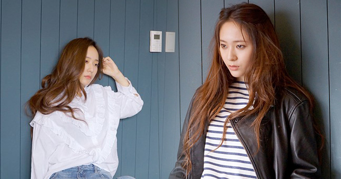 组图：Krystal写真率性时尚 气质高冷傲娇脸